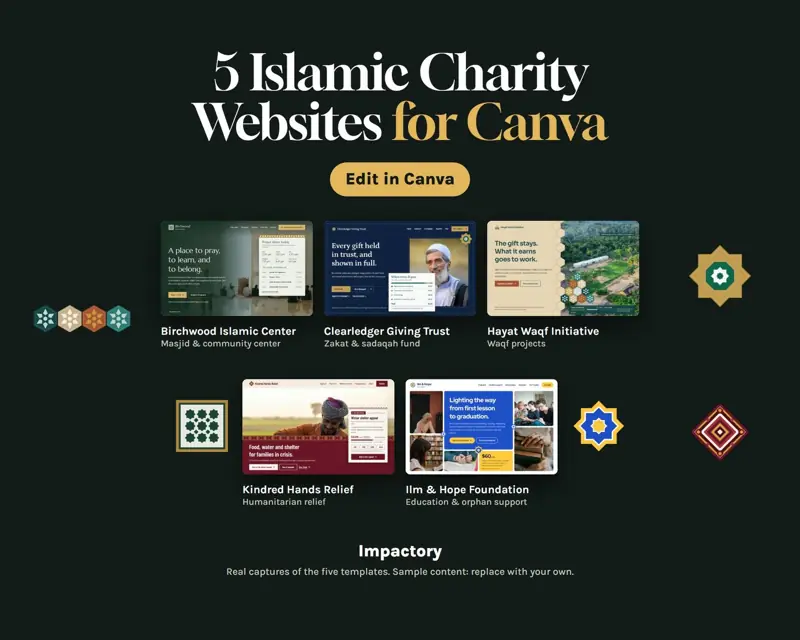 Website Masjid, Zakat, dan Wakaf, tampilan 1 dari 6