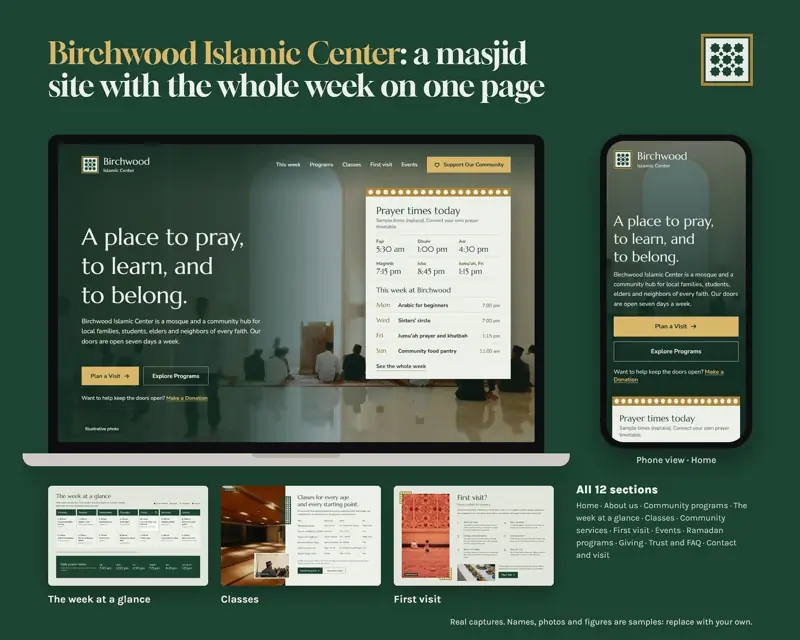 Website Masjid, Zakat, dan Wakaf, tampilan 4 dari 6