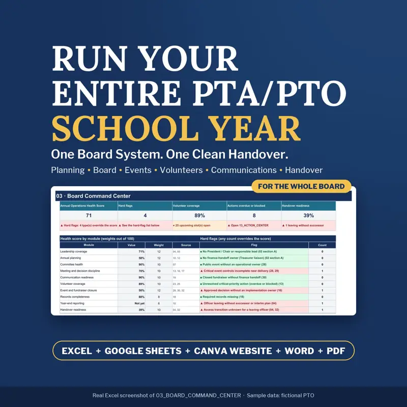 PTA dan PTO School Year Kit, tampilan 1 dari 6