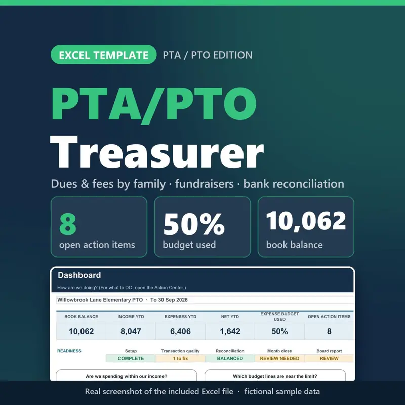Bendahara PTA dan PTO, tampilan 1 dari 6