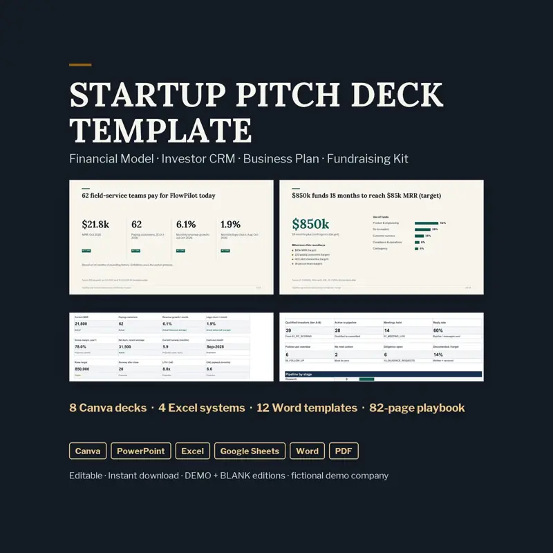 Pitch Deck Startup dan Investor CRM, tampilan 1 dari 6